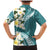 Aloha Hawaii Festive Family Matching Mermaid Dress and Hawaiian Shirt Frangipani Lace Classic - Teal