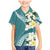 Aloha Hawaii Festive Family Matching Mermaid Dress and Hawaiian Shirt Frangipani Lace Classic - Teal