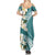 Aloha Hawaii Festive Family Matching Summer Maxi Dress and Hawaiian Shirt Frangipani Lace Classic - Teal