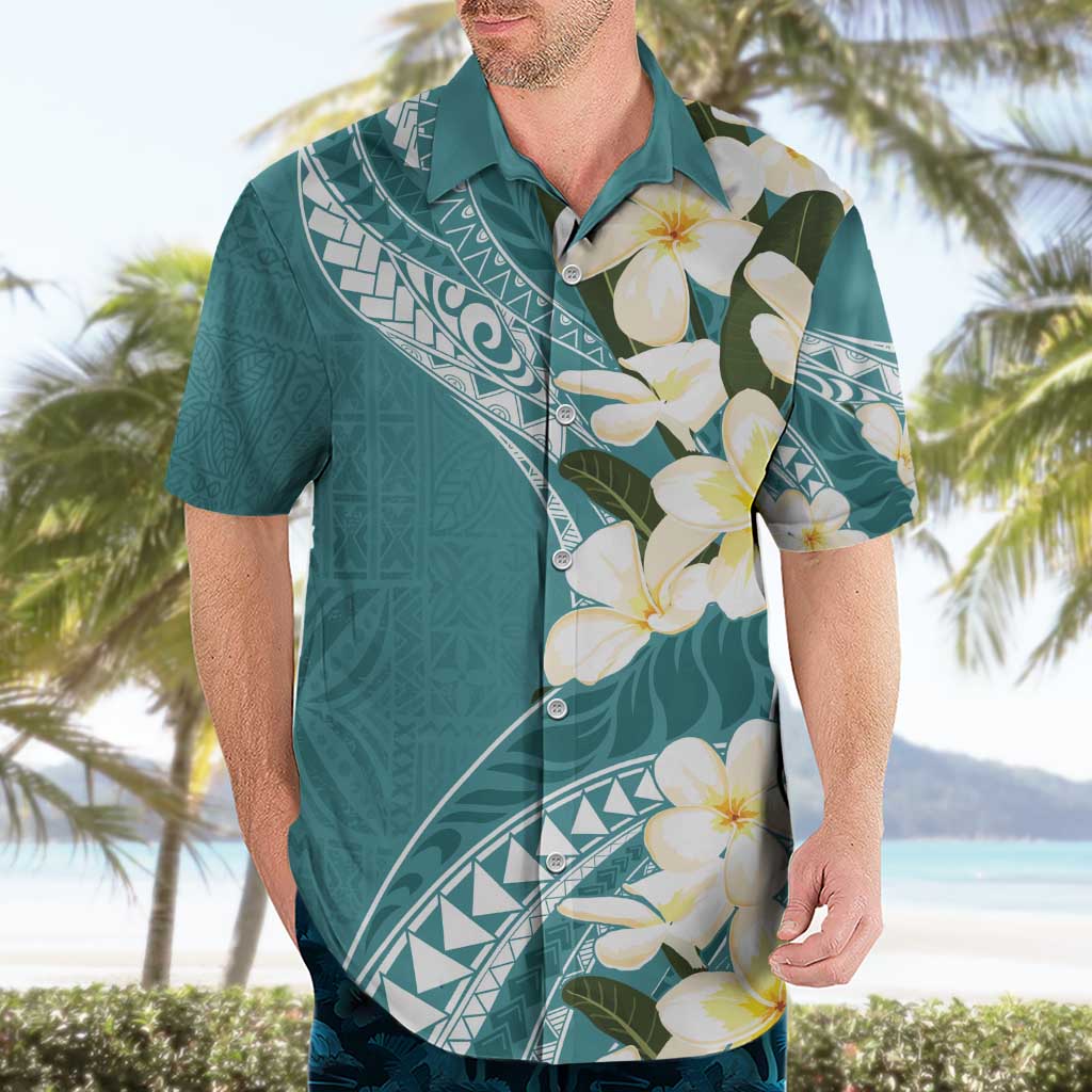 Aloha Hawaii Festive Hawaiian Shirt Frangipani Lace Classic - Teal LT7 - Polynesian Pride