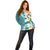 Aloha Hawaii Festive Off Shoulder Sweater Frangipani Lace Classic - Teal