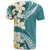 Aloha Hawaii Festive T Shirt Frangipani Lace Classic - Teal