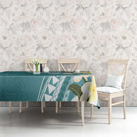 Aloha Hawaii Festive Tablecloth Frangipani Lace Classic - Teal LT7 - Polynesian Pride