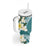 Aloha Hawaii Festive Tumbler With Handle Frangipani Lace Classic - Teal