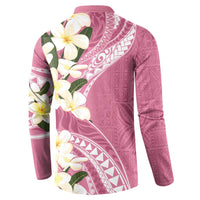 Aloha Hawaii Festive Button Sweatshirt Frangipani Lace Classic - Rosy LT7 - Polynesian Pride