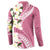 Aloha Hawaii Festive Button Sweatshirt Frangipani Lace Classic - Rosy