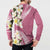 Aloha Hawaii Festive Button Sweatshirt Frangipani Lace Classic - Rosy