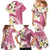 Aloha Hawaii Festive Family Matching Mermaid Dress and Hawaiian Shirt Frangipani Lace Classic - Rosy