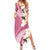 Aloha Hawaii Festive Family Matching Summer Maxi Dress and Hawaiian Shirt Frangipani Lace Classic - Rosy