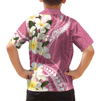 Aloha Hawaii Festive Family Matching Tank Maxi Dress and Hawaiian Shirt Frangipani Lace Classic - Rosy