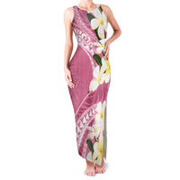 Aloha Hawaii Festive Family Matching Tank Maxi Dress and Hawaiian Shirt Frangipani Lace Classic - Rosy