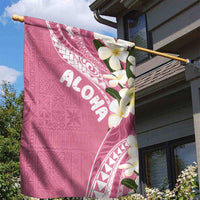 Aloha Hawaii Festive Garden Flag Frangipani Lace Classic - Rosy LT7 - Polynesian Pride