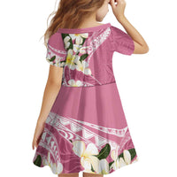 Aloha Hawaii Festive Kid Short Sleeve Dress Frangipani Lace Classic - Rosy