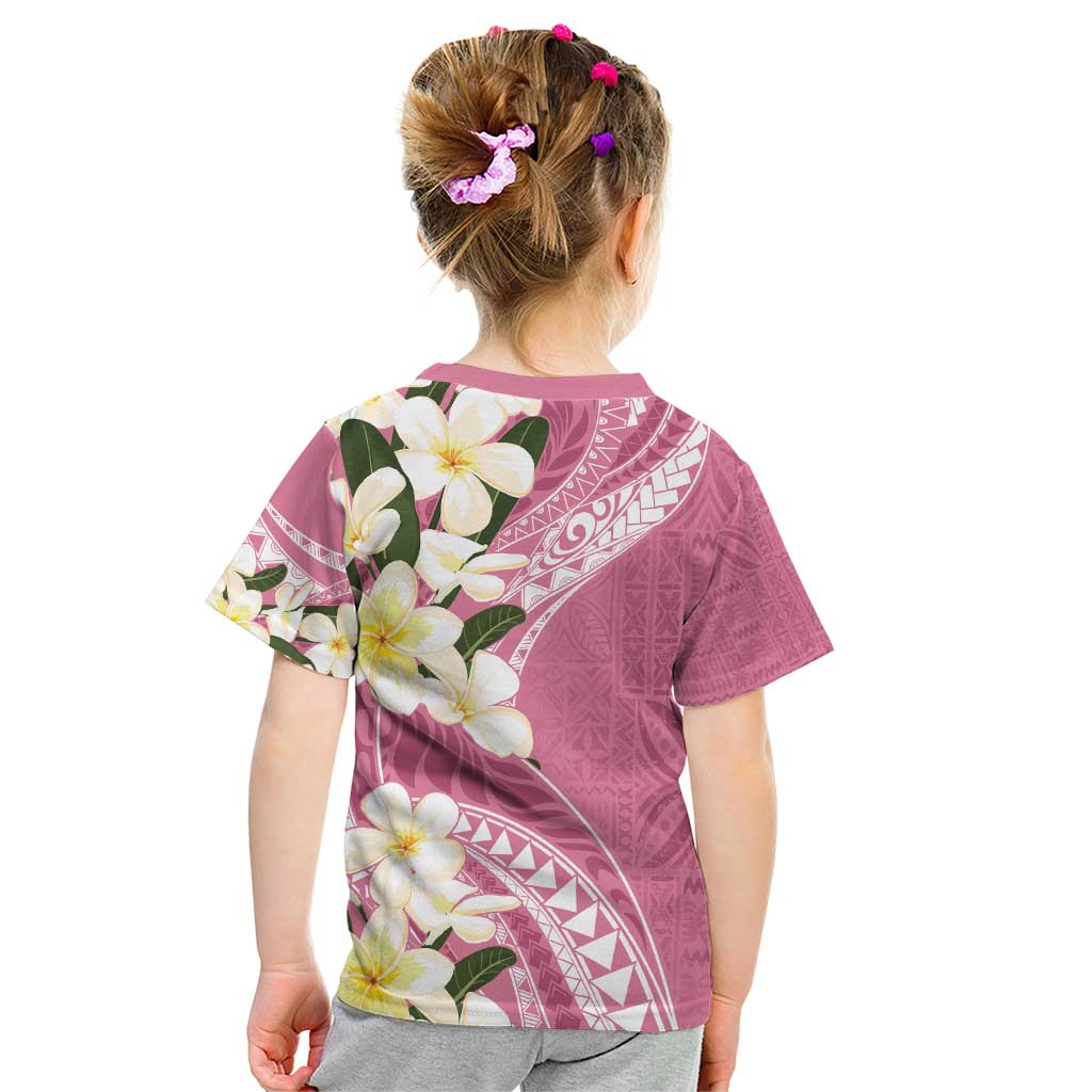 Aloha Hawaii Festive Kid T Shirt Frangipani Lace Classic - Rosy
