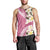 Aloha Hawaii Festive Men Tank Top Frangipani Lace Classic - Rosy