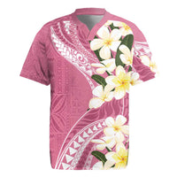 Aloha Hawaii Festive Rugby Jersey Frangipani Lace Classic - Rosy LT7 Pink - Polynesian Pride