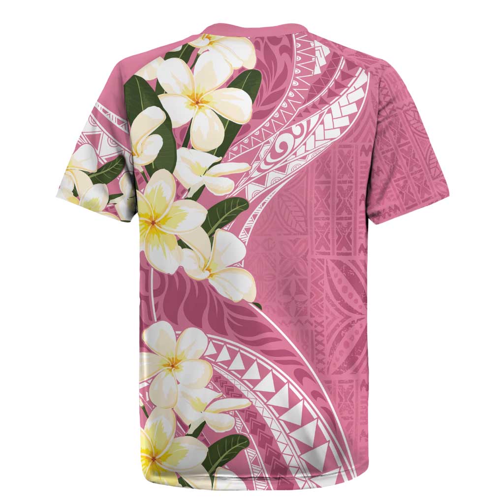 Aloha Hawaii Festive Rugby Jersey Frangipani Lace Classic - Rosy LT7 - Polynesian Pride