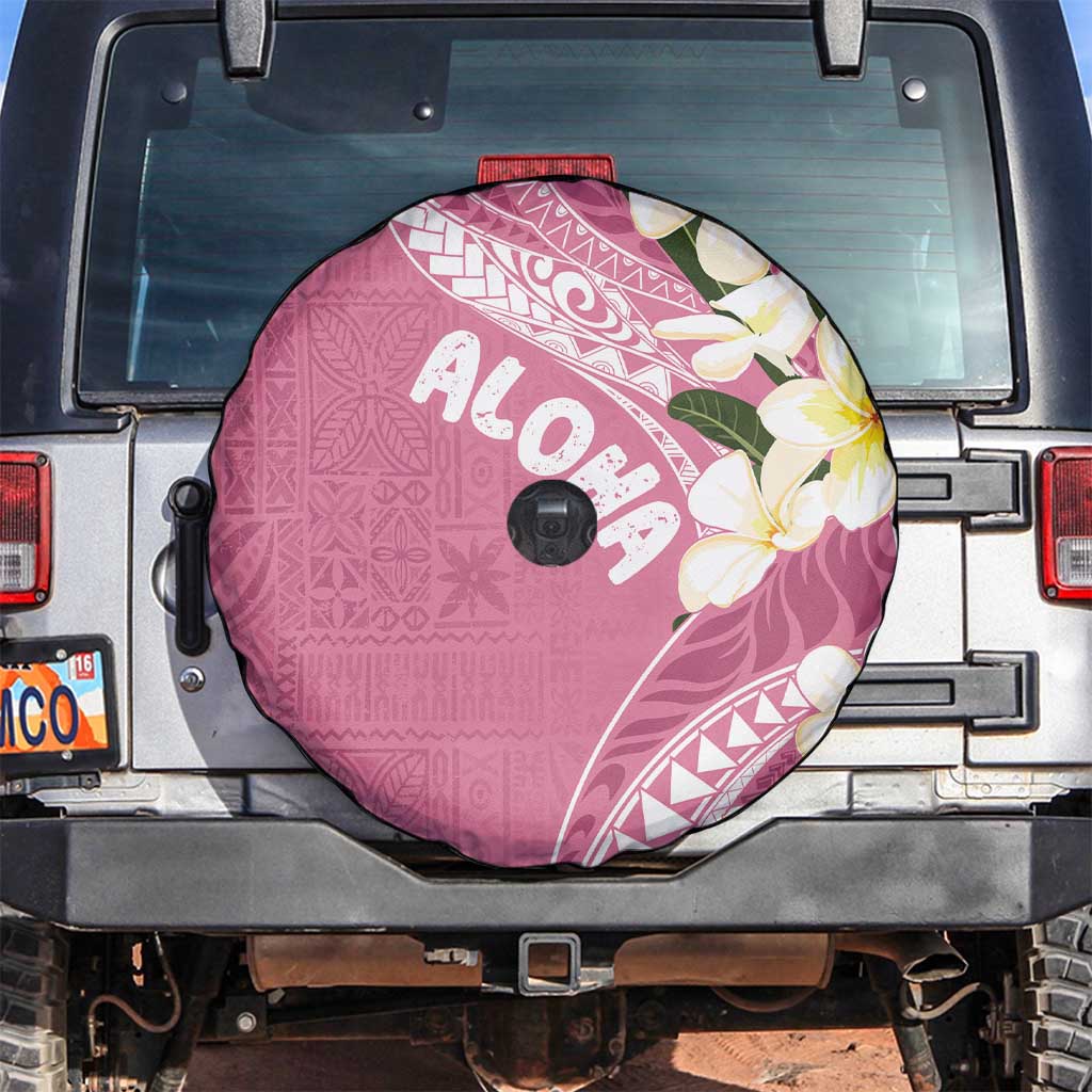 Aloha Hawaii Festive Spare Tire Cover Frangipani Lace Classic - Rosy LT7 Pink - Polynesian Pride