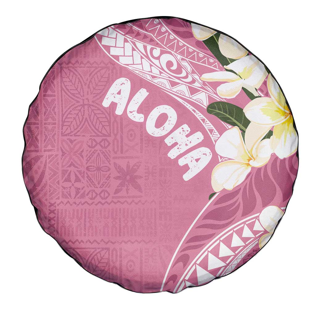 Aloha Hawaii Festive Spare Tire Cover Frangipani Lace Classic - Rosy LT7 - Polynesian Pride