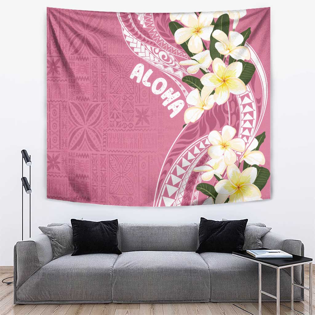 Aloha Hawaii Festive Tapestry Frangipani Lace Classic - Rosy