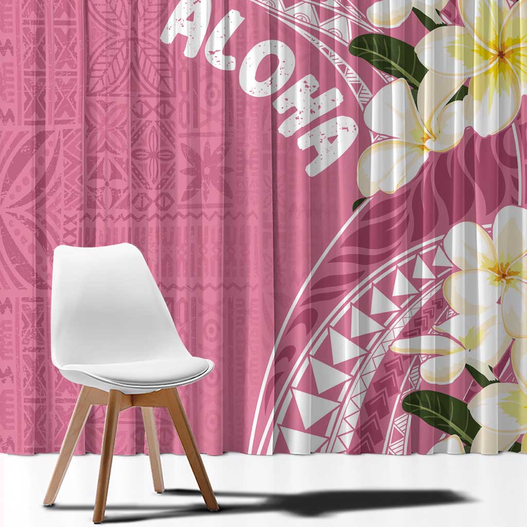 Aloha Hawaii Festive Window Curtain Frangipani Lace Classic - Rosy LT7 - Polynesian Pride