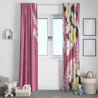 Aloha Hawaii Festive Window Curtain Frangipani Lace Classic - Rosy LT7 - Polynesian Pride