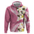 Aloha Hawaii Festive Zip Hoodie Frangipani Lace Classic - Rosy