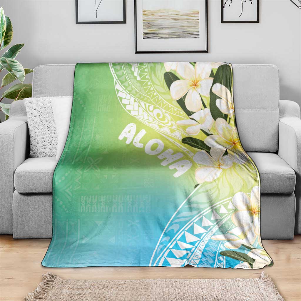 Aloha Hawaii Festive Blanket Frangipani Lace Classic - Summer Vibes LT7 - Polynesian Pride
