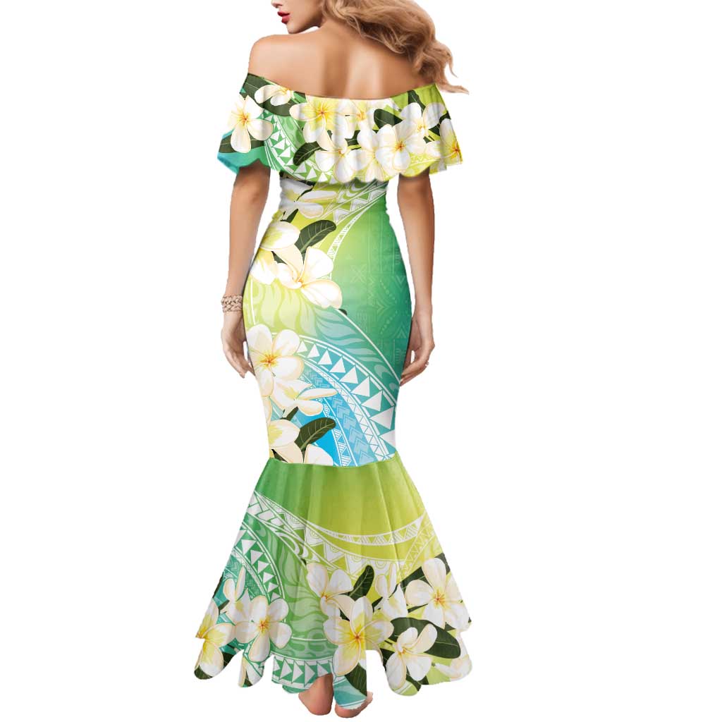 Aloha Hawaii Festive Family Matching Mermaid Dress and Hawaiian Shirt Frangipani Lace Classic - Summer Vibes