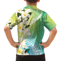 Aloha Hawaii Festive Family Matching Off Shoulder Short Dress and Hawaiian Shirt Frangipani Lace Classic - Summer Vibes LT7 - Polynesian Pride