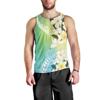 Aloha Hawaii Festive Men Tank Top Frangipani Lace Classic - Summer Vibes LT7 - Polynesian Pride