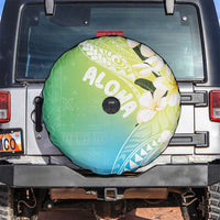 Aloha Hawaii Festive Spare Tire Cover Frangipani Lace Classic - Summer Vibes LT7 Blue Green - Polynesian Pride