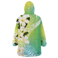 Aloha Hawaii Festive Wearable Blanket Hoodie Frangipani Lace Classic - Summer Vibes LT7 - Polynesian Pride