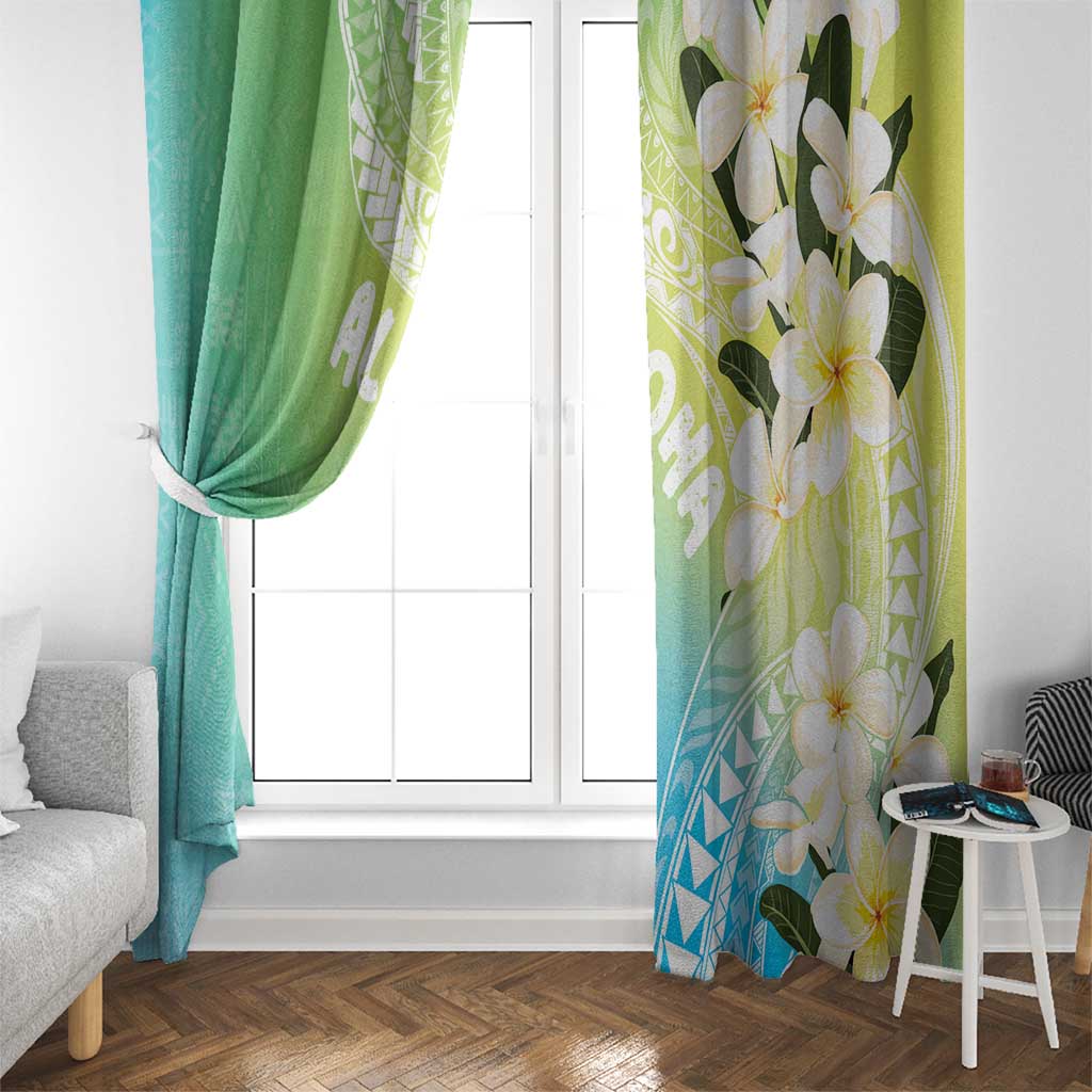 Aloha Hawaii Festive Window Curtain Frangipani Lace Classic - Summer Vibes LT7 - Polynesian Pride