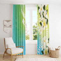 Aloha Hawaii Festive Window Curtain Frangipani Lace Classic - Summer Vibes LT7 - Polynesian Pride