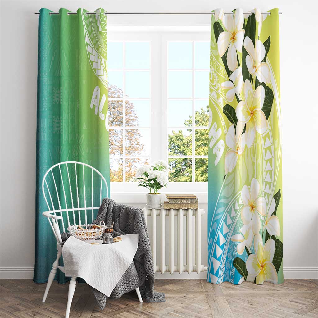 Aloha Hawaii Festive Window Curtain Frangipani Lace Classic - Summer Vibes LT7 - Polynesian Pride