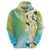 Aloha Hawaii Festive Zip Hoodie Frangipani Lace Classic - Summer Vibes