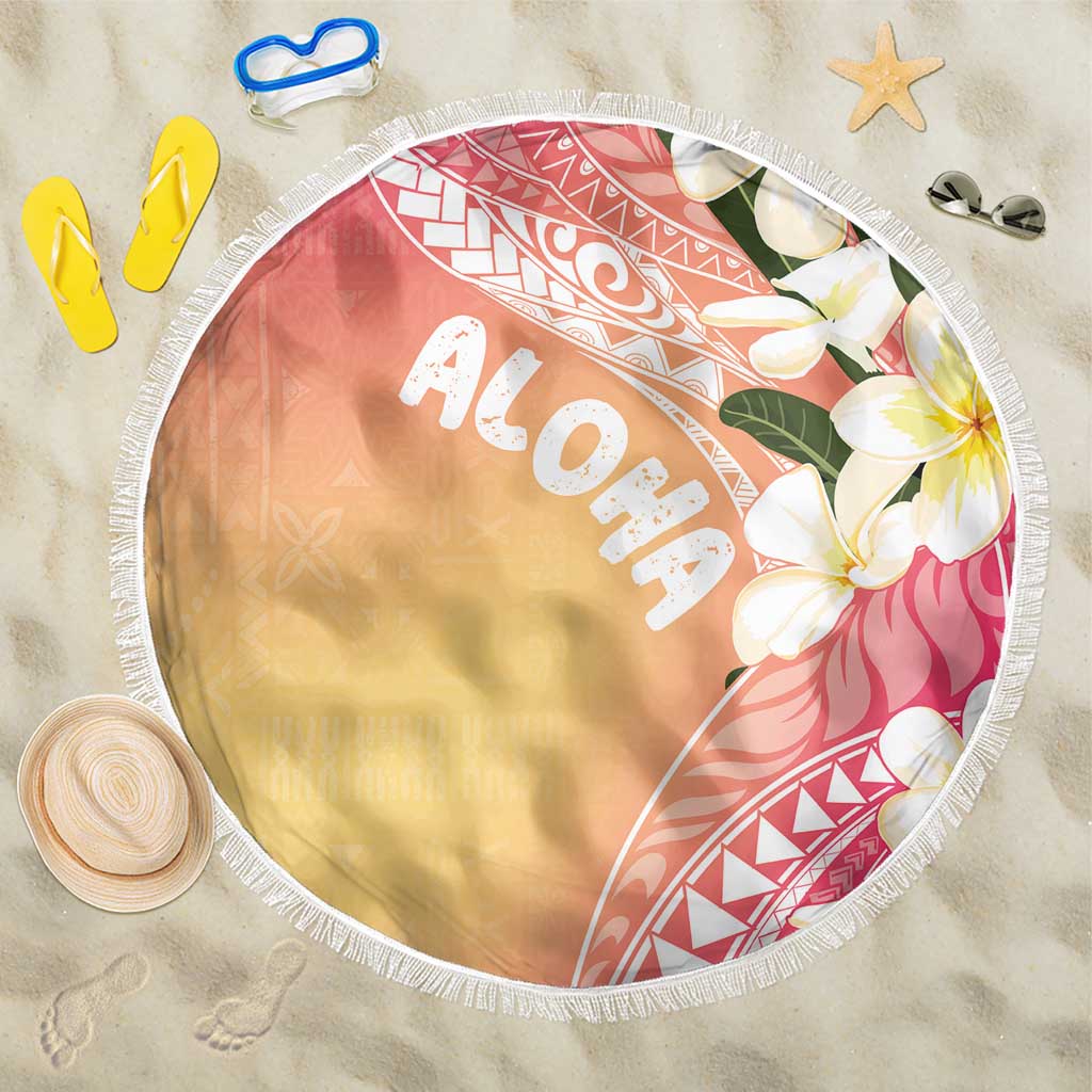 Aloha Hawaii Festive Beach Blanket Frangipani Lace Classic - Spring Vibes LT7 One Size 150cm Colorful - Polynesian Pride