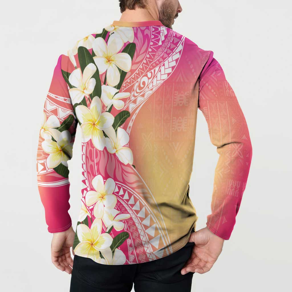 Aloha Hawaii Festive Button Sweatshirt Frangipani Lace Classic - Spring Vibes LT7 - Polynesian Pride