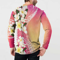 Aloha Hawaii Festive Button Sweatshirt Frangipani Lace Classic - Spring Vibes LT7 - Polynesian Pride