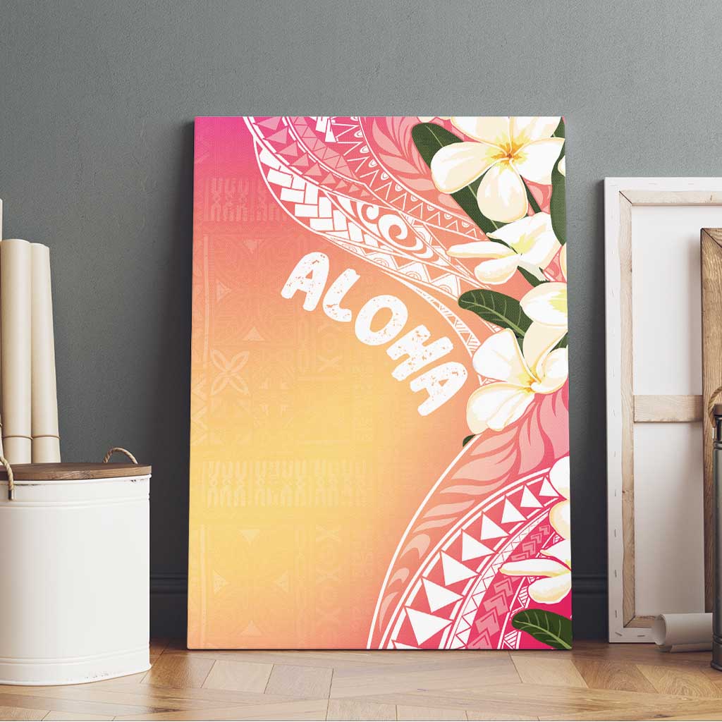 Aloha Hawaii Festive Canvas Wall Art Frangipani Lace Classic - Spring Vibes LT7 - Polynesian Pride