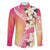 Aloha Hawaii Festive Family Matching Long Sleeve Bodycon Dress and Hawaiian Shirt Frangipani Lace Classic - Spring Vibes