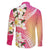 Aloha Hawaii Festive Family Matching Long Sleeve Bodycon Dress and Hawaiian Shirt Frangipani Lace Classic - Spring Vibes