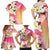 Aloha Hawaii Festive Family Matching Off Shoulder Maxi Dress and Hawaiian Shirt Frangipani Lace Classic - Spring Vibes