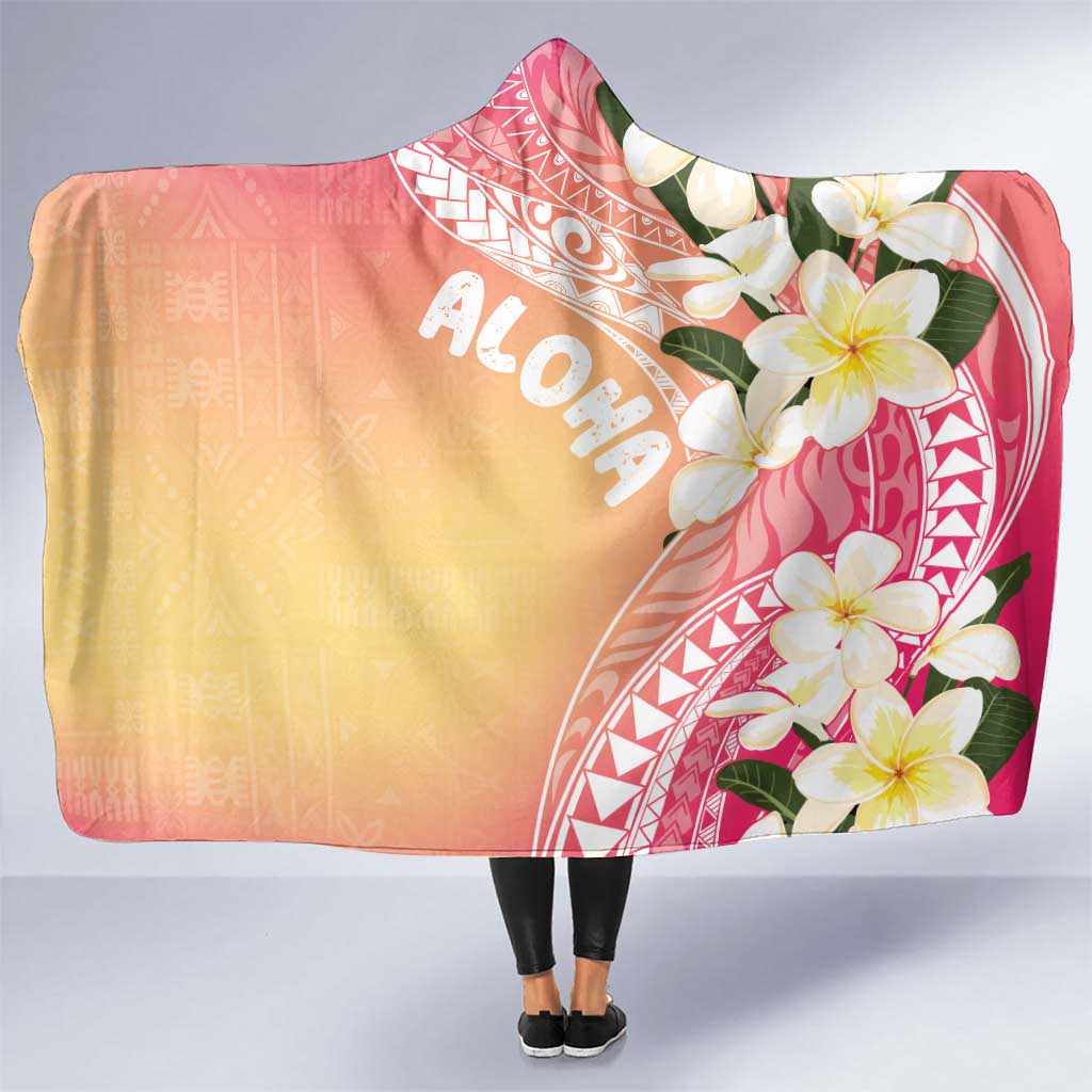 Aloha Hawaii Festive Hooded Blanket Frangipani Lace Classic - Spring Vibes