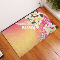 Aloha Hawaii Festive Rubber Doormat Frangipani Lace Classic - Spring Vibes LT7 - Polynesian Pride