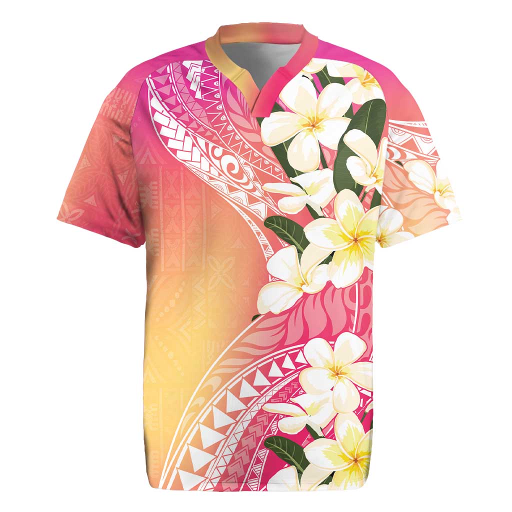 Aloha Hawaii Festive Rugby Jersey Frangipani Lace Classic - Spring Vibes LT7 Colorful - Polynesian Pride