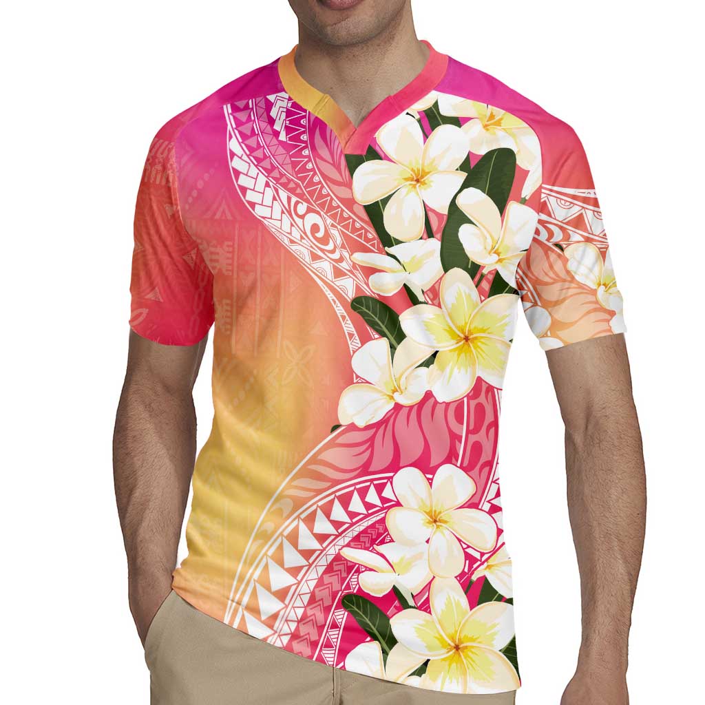 Aloha Hawaii Festive Rugby Jersey Frangipani Lace Classic - Spring Vibes LT7 - Polynesian Pride