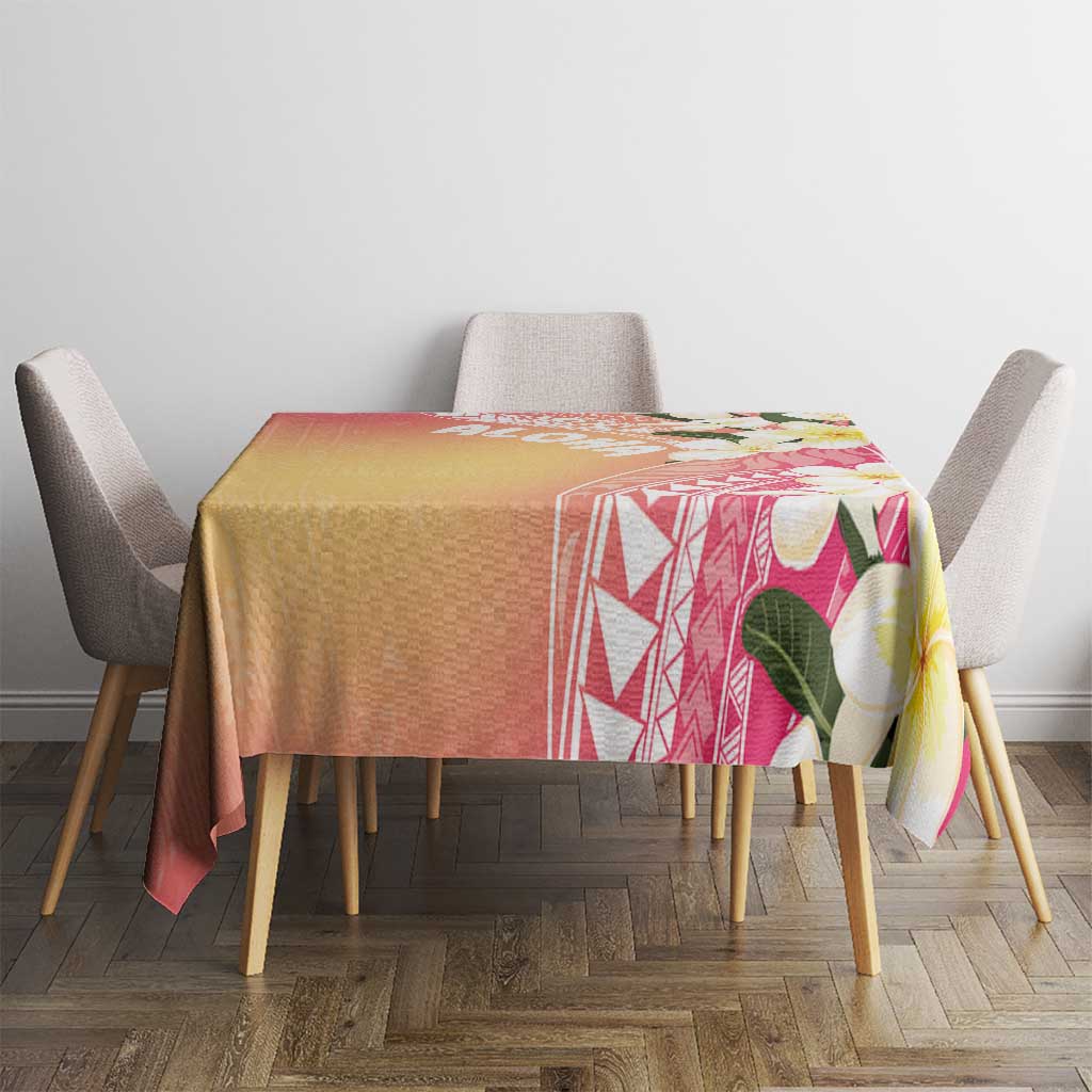 Aloha Hawaii Festive Tablecloth Frangipani Lace Classic - Spring Vibes LT7 - Polynesian Pride