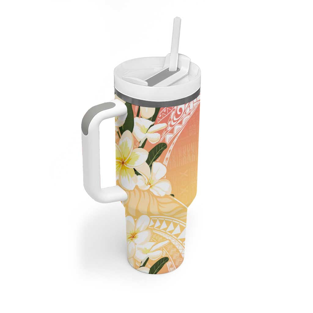 Aloha Hawaii Festive Tumbler With Handle Frangipani Lace Classic - Spring Vibes